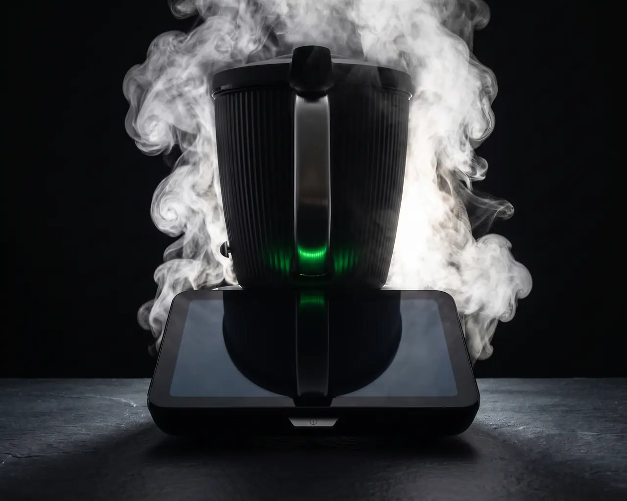 Thermomix TM7’nin Varoma’sından yükselen buhar.